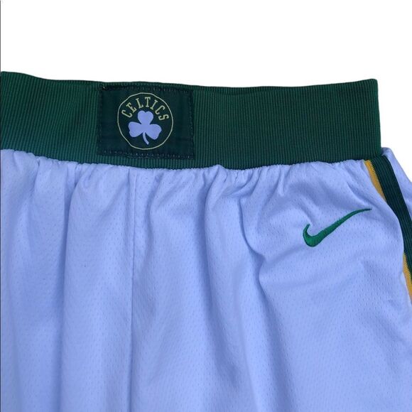 NBA X Nike Boston Celtics Basketball Shorts Medium White Green - Picture 9 of 9